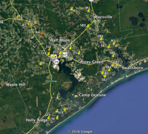 Water program sampling sites