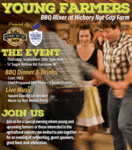 Cover photo for Young Farmers Mixer! Chef Prepared BBQ Dinner, Square Dancing, and No Cost!
