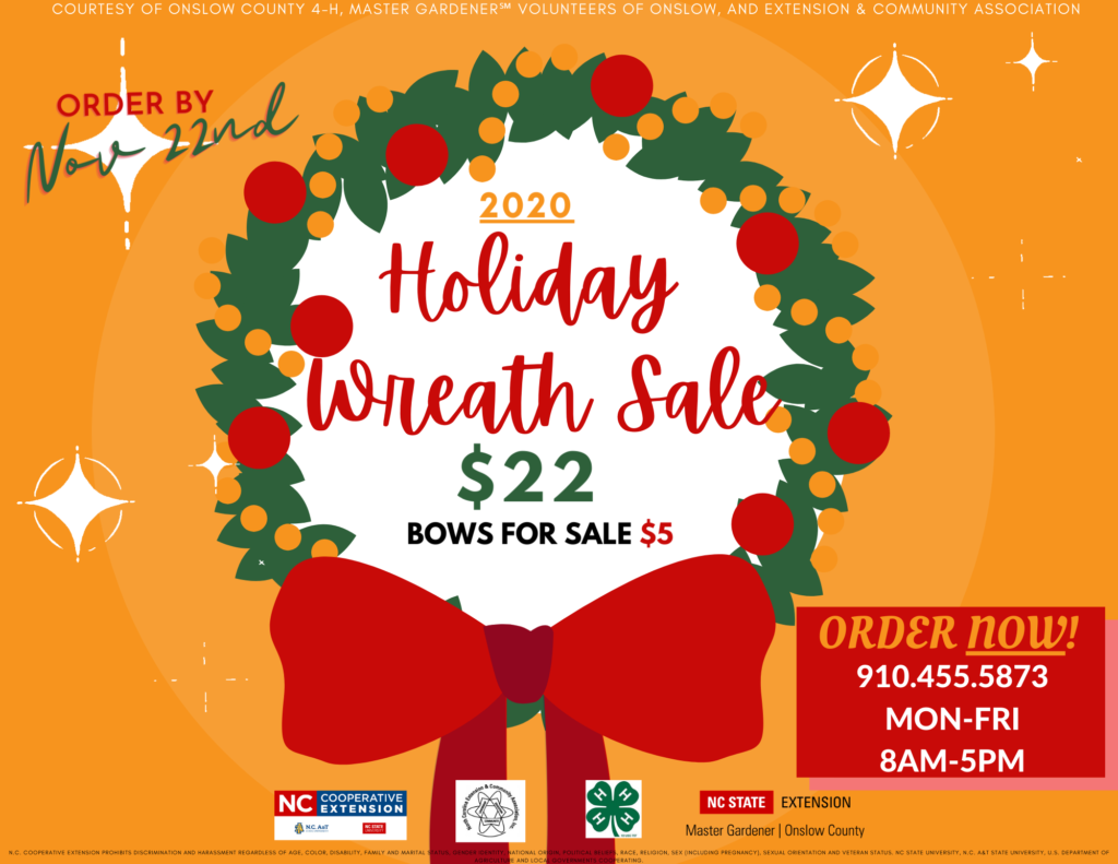 holiday wreath sale flyer