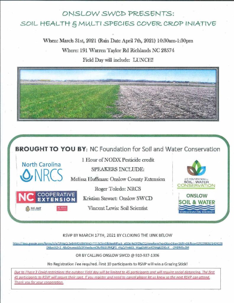 Soil health and Cover crops flyer