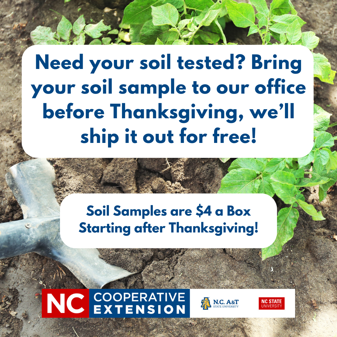 Regular soil samples are $4 a box after Thanksgiving. 