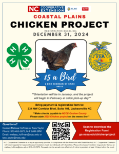 Chicken Project Flyer, registration ends on December 31st.