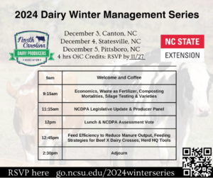 Cover photo for 2024 Dairy Winter Management Series - RSVP by November 27th!