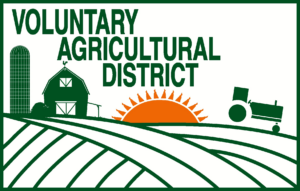 Voluntary Agricultural District Logo that features a cartoon image of a farm